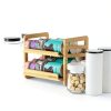 Cat Food Can Organizer Segtenant Adjustable Bamboo-5