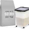 IRIS USA Airtight Pet Food Container with Wheels 50 lbs-1