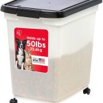 IRIS USA Airtight Pet Food Container with Wheels 50 lbs-0