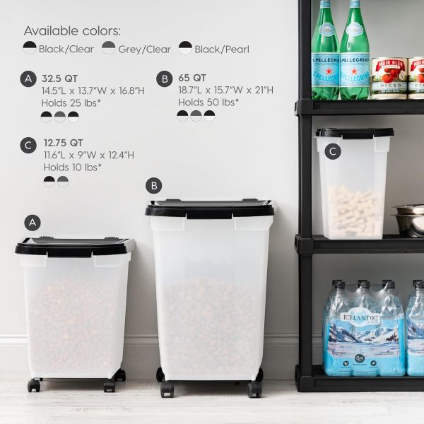 IRIS USA Airtight Pet Food Container with Wheels 50 lbs-8