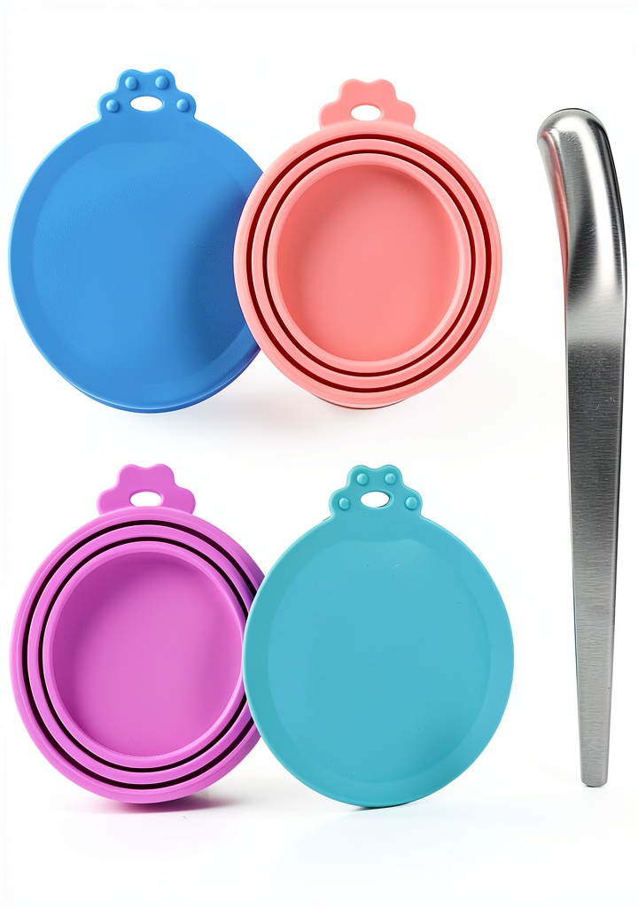 SLSON silicone cat food lids sealing various can sizes