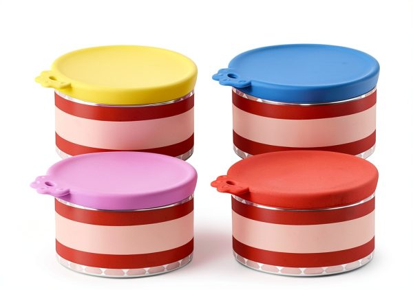 AQSXO Silicone Cat Can Lids 4 Colors Pet Food Storage-3