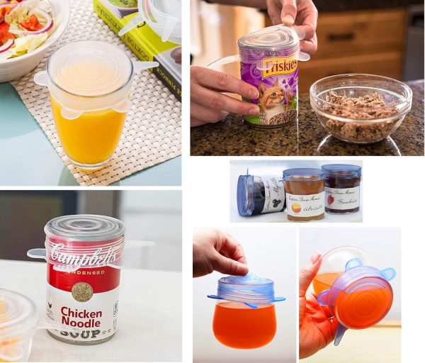 Comtim Silicone Pet Food Can Lids Reusable Dishwasher Safe-2