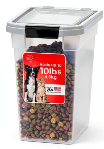 IRIS USA Airtight Pet Food Container Clear Storage-0