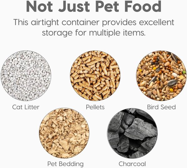 IRIS USA Airtight Pet Food Container with Wheels 50 lbs-9