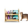 Cat Food Can Organizer Segtenant Adjustable Bamboo-2