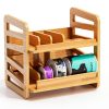 Cat Food Can Organizer Segtenant Adjustable Bamboo-1