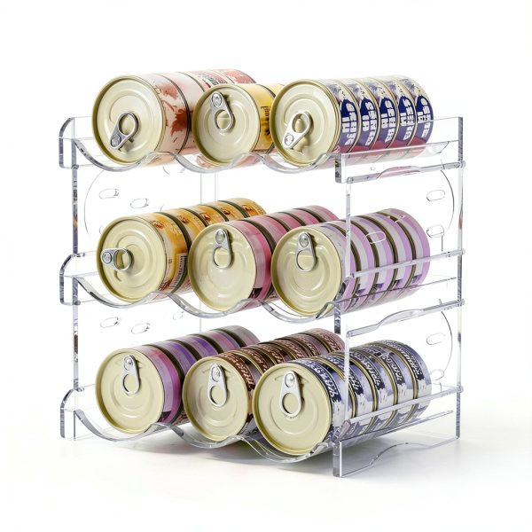 Cat Food Storage Rack Flenpptly Transparent ABS-5