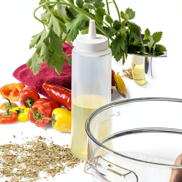 Winco Clear Plastic Squeeze Bottles 16 oz Kitchen Utensils-1