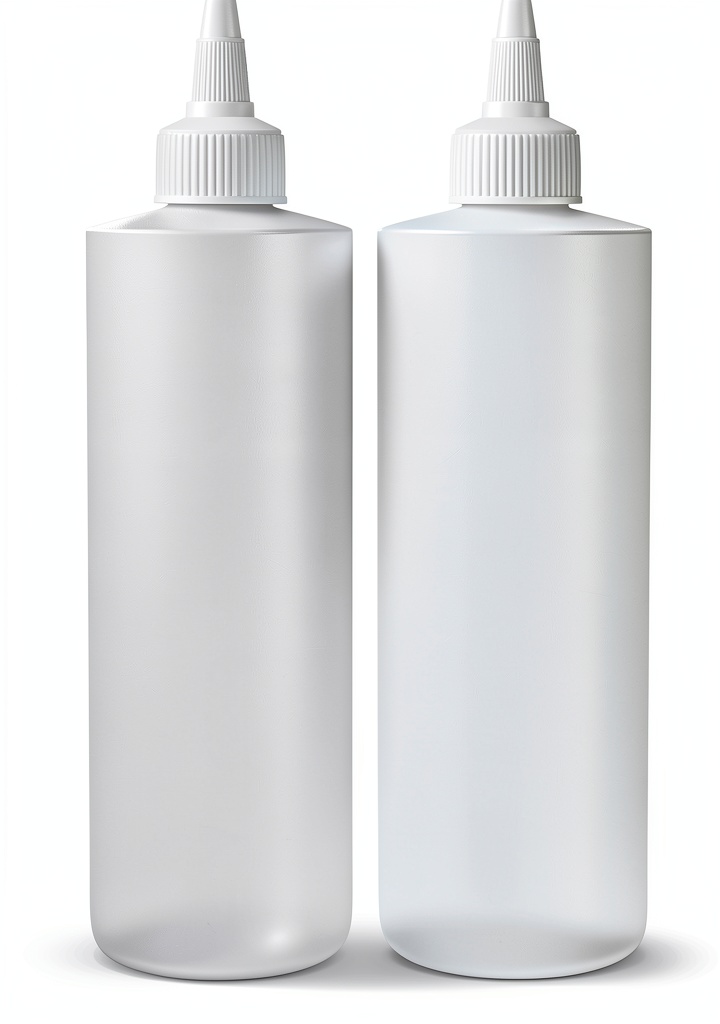 BRIGHTFROM squeeze bottle being used to drizzle sauce over a salad
