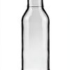 JUVITUS 12oz Clear Glass Flip Top Bottle – Thick Wall Refillable Set-1