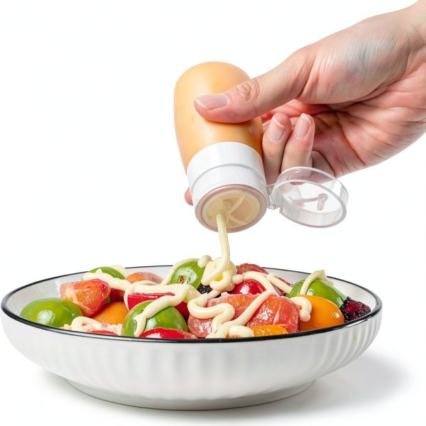 Silicone Squeeze Bottle 2oz 4-Pack MICEBAY Leak Proof Reusable Set-7