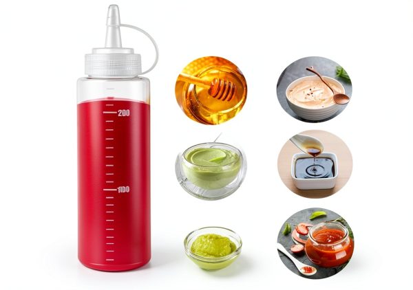 Squeeze Bottle Anyumocz 8oz Plastic Dispenser Set Reusable BPA Free-3
