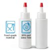 IMPRESA 4 oz Plastic Squeeze Bottles Reusable Clear Kitchen Dispenser-3