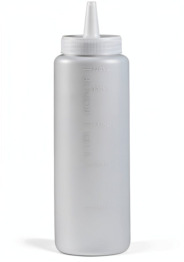 Restaurantware Squeeze Bottle 8oz Clear Reusable Condiment Dispenser-11