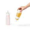 Mrsdry Silicone Condiment Squeeze Bottle 12oz Pink Reusable Set-5