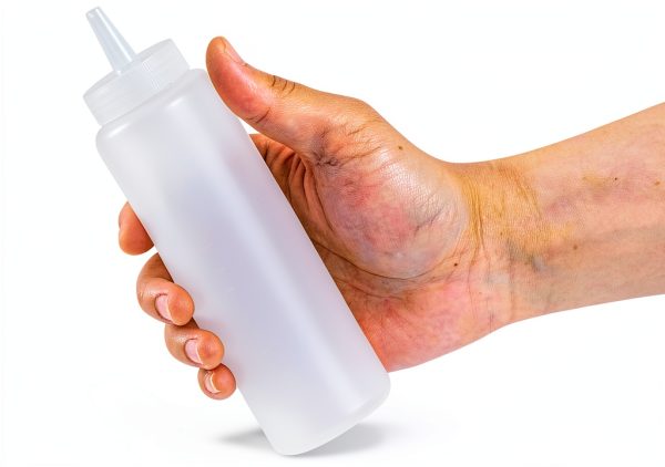 Restaurantware Squeeze Bottle 8oz Clear Reusable Condiment Dispenser-10