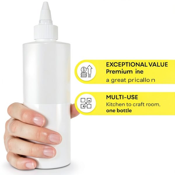 Condiment Squeeze Bottle 16 oz BRIGHTFROM HDPE Leak Proof Reusable Set-5