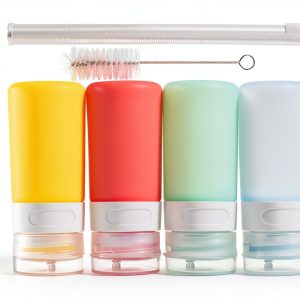 Silicone Squeeze Bottle 2oz 4-Pack MICEBAY Leak Proof Reusable Set-0