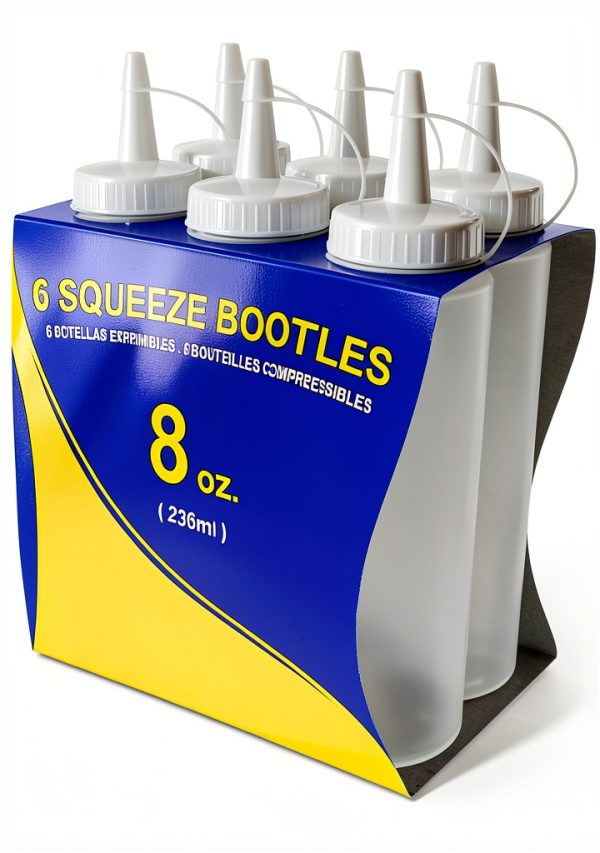 Squeeze Bottle New Star Foodservice 24oz Clear Pack of 6 BPA-Free-0