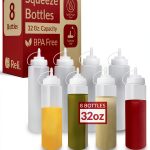 Reli Condiment Squeeze Bottle 32 oz Clear BPA-Free 8-Pack Easy Squeeze-0
