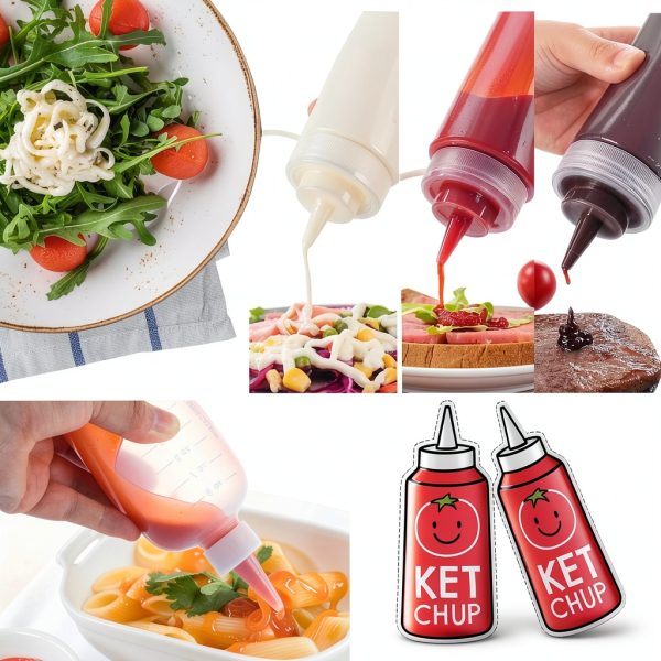 Meirrnyyu 4oz Plastic Squeeze Condiment Bottle Set 20 Pack Leak Proof-6
