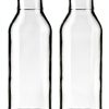 JUVITUS 12oz Clear Glass Flip Top Bottle – Thick Wall Refillable Set-0
