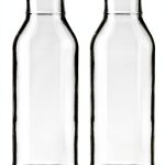 JUVITUS 12oz Clear Glass Flip Top Bottle – Thick Wall Refillable Set-0