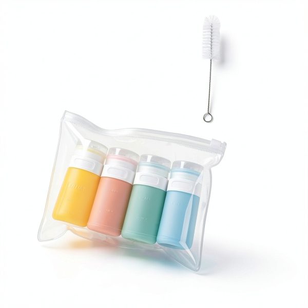 Silicone Squeeze Bottle 2oz 4-Pack MICEBAY Leak Proof Reusable Set-8