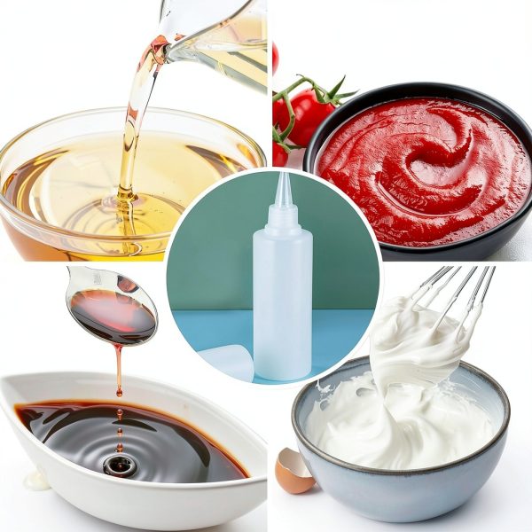Condiment Squeeze Bottle DTDNZKN 300ml Clear Leak Proof Reusable JJP02-4
