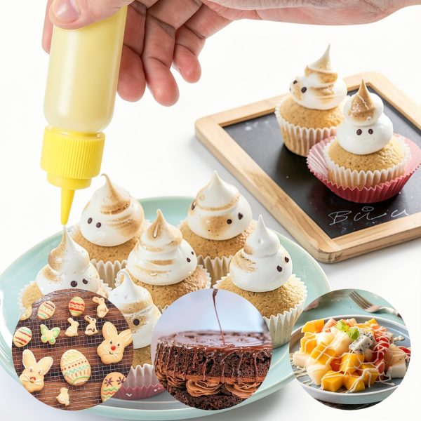 10pcs Squeeze Writer Bottles 30ml/60ml Plastic Icing Bottles Small Easy Squeeze Bottle 1 And 2 Ounce For Cakes Cookie Decorating, Food Coloring, Food DIY & Ice Cream Decoration-4