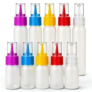 10pcs Squeeze Writer Bottles 30ml/60ml Plastic Icing Bottles Small Easy Squeeze Bottle 1 And 2 Ounce For Cakes Cookie Decorating, Food Coloring, Food DIY & Ice Cream Decoration-0