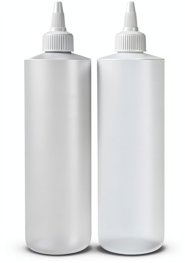 BRIGHTFROM Condiment Squeeze Bottles, 16 OZ Empty Squirt Bottle with Twist Top Cap, Leak Proof - Great for Ketchup, Mustard, Syrup, Sauces, Dressing, Oil, Arts and Crafts, BPA FREE Plastic - 2 PACK-0
