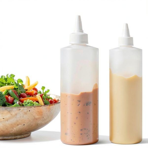 BRIGHTFROM Condiment Squeeze Bottles, 16 OZ Empty Squirt Bottle with Twist Top Cap, Leak Proof - Great for Ketchup, Mustard, Syrup, Sauces, Dressing, Oil, Arts and Crafts, BPA FREE Plastic - 2 PACK-3