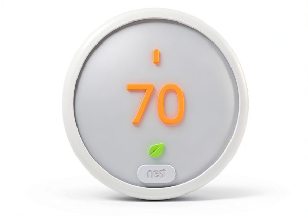 Nest Thermostat E Programmable Smart Thermostat for Home, App Controlled via Wifi, Programmable, Compatible with Alexa and Google Assistant, Frosted White Color (T4002ES)-0