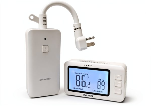 Wireless Thermostat Outlet DIGITEN WTC1001 1800W White Plug-in-1